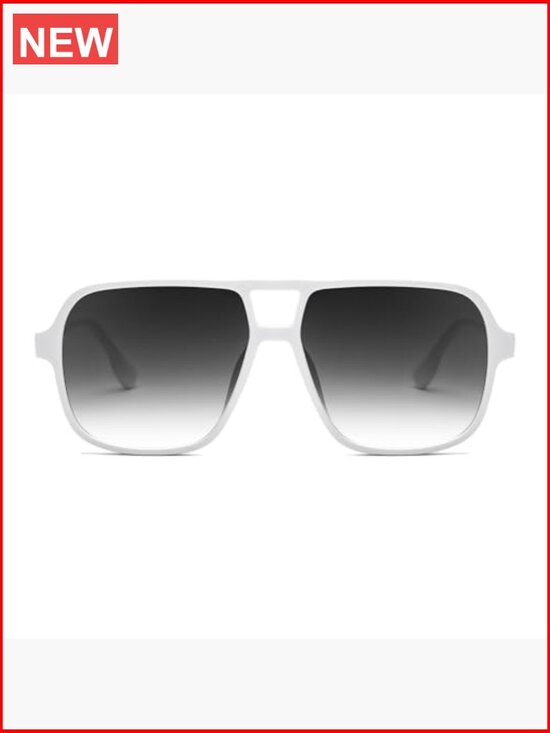Retro Square Aviator Sunglasses with UV400 Protection main image 7